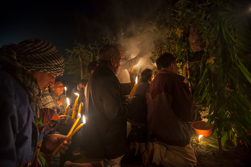 Seed blessing ceremony in the village